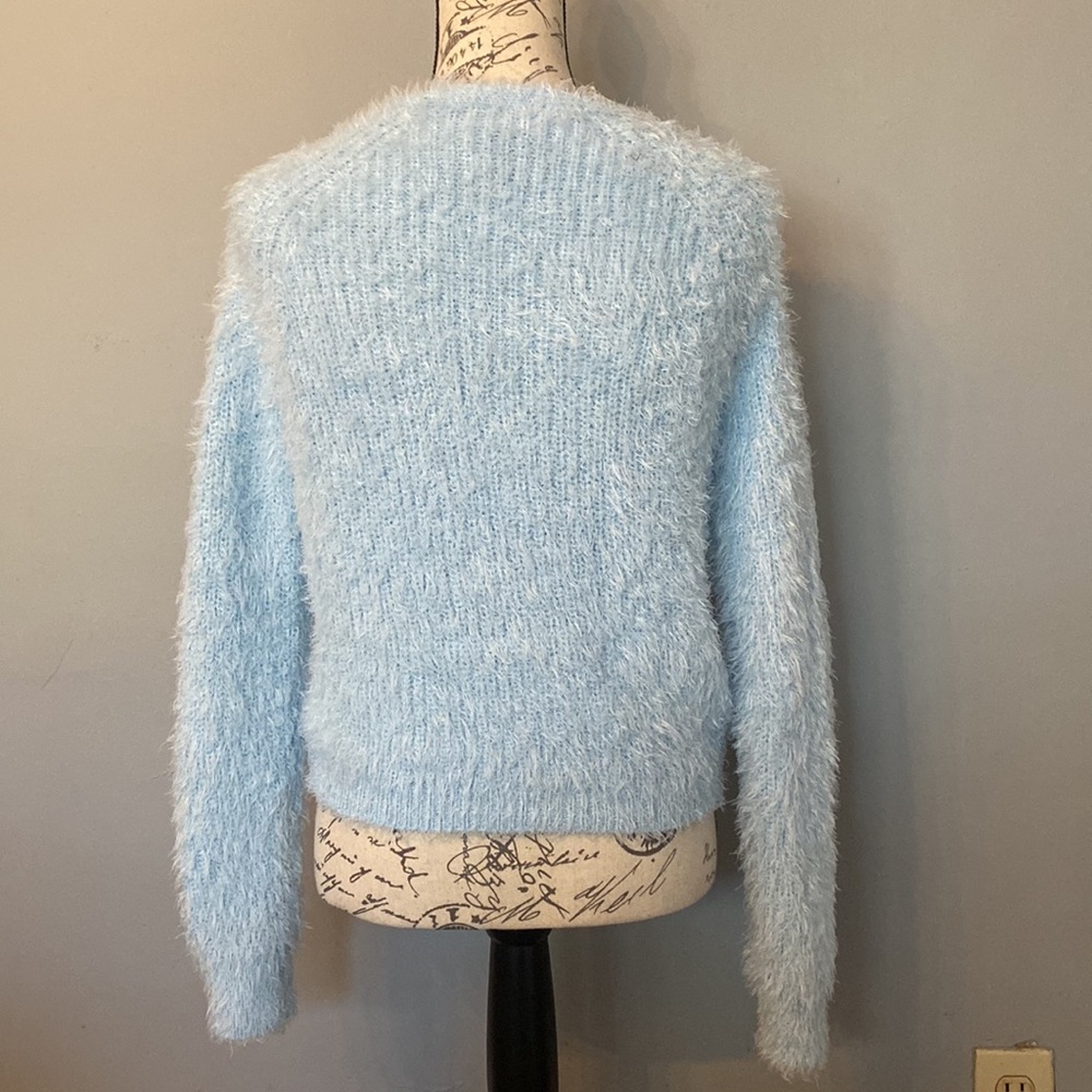 Blue fuzzy sweater - Picture 2 of 4